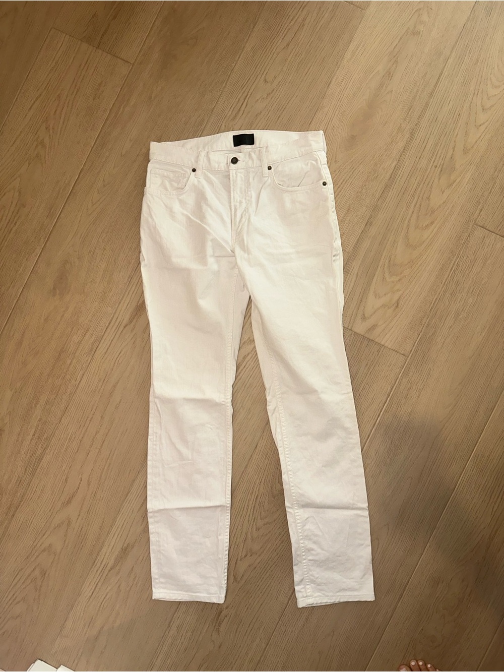 DSTLD Men's Slim White Jeans